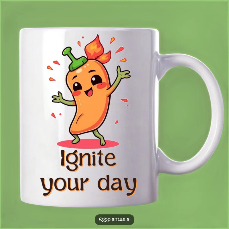 Funny Spicy Pepper Mug: Fiery Dancer Character - A Hot Gift Idea