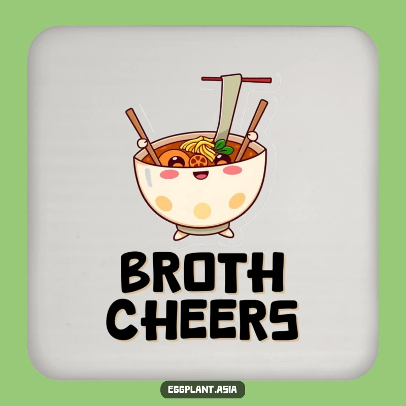 Funny Ramen Cheer Coasters: Protect Surfaces with Noodle Joy
