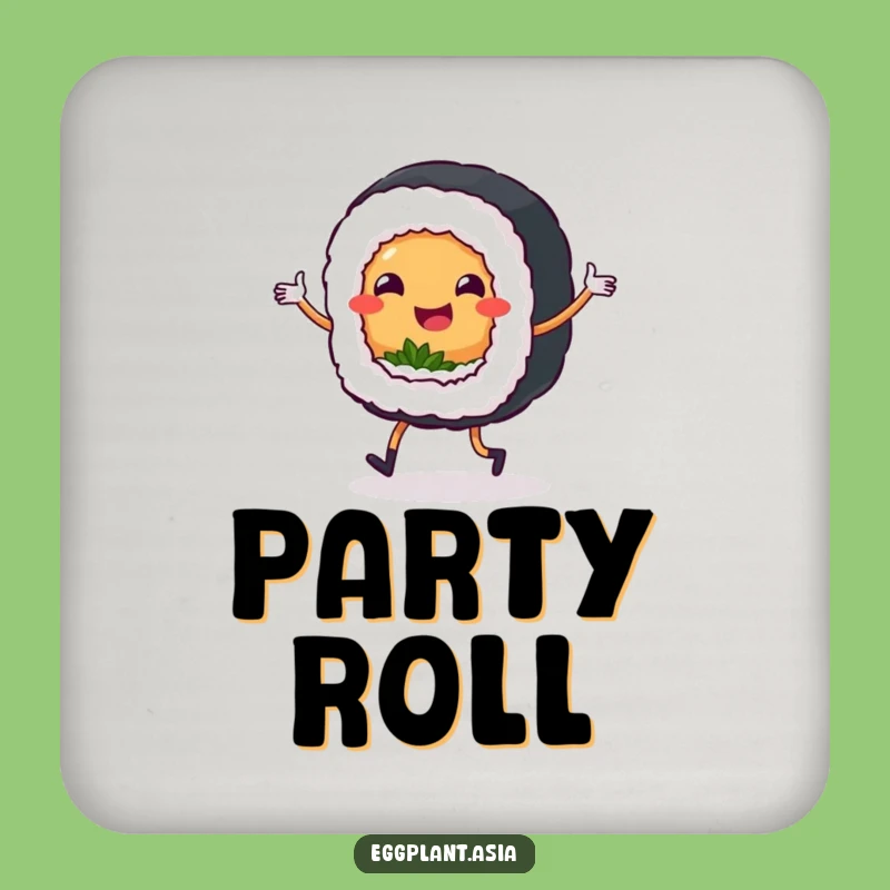 Funny Sushi Jig Coasters: Protect Surfaces with Dancing Sushi Charm